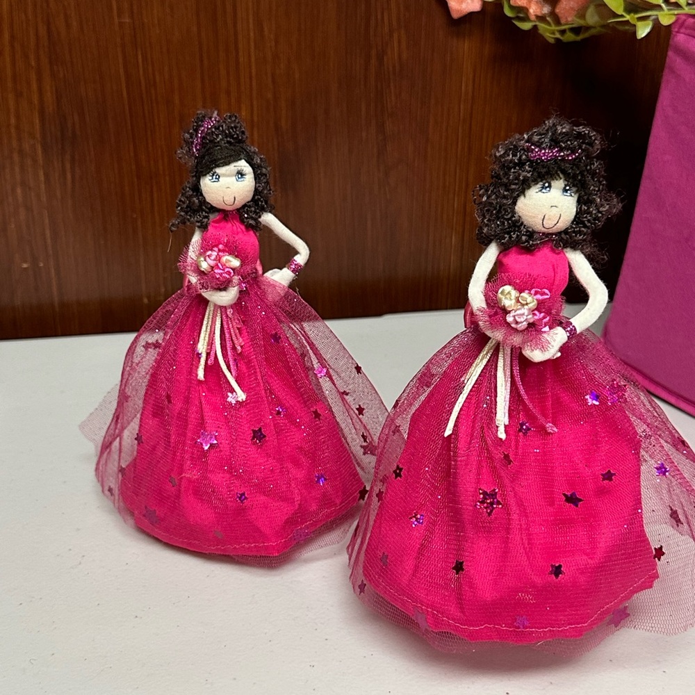 Hand made Dolls for Quinceñera centerpiece or cake topper
